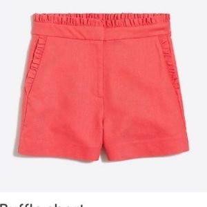 Pink ruffle J Crew shorts with clasp size 14.